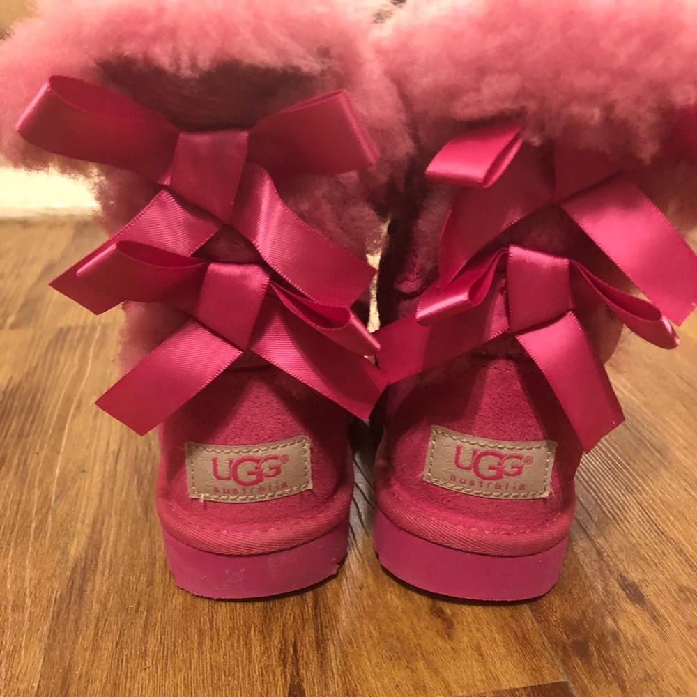 Pink Bailey Bow Ugg Boots